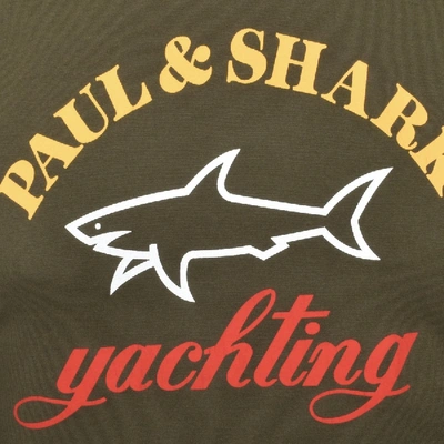 Shop Paul & Shark Paul And Shark Logo T Shirt Green