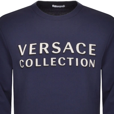 Shop Versace Crew Neck Sweatshirt Blue