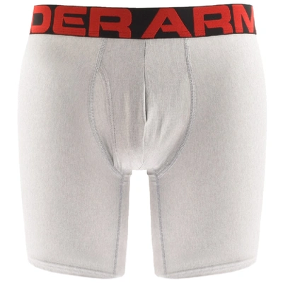 Shop Under Armour 2 Pack Boxer Shorts Grey