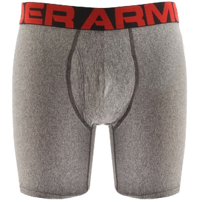 Shop Under Armour 2 Pack Boxer Shorts Grey