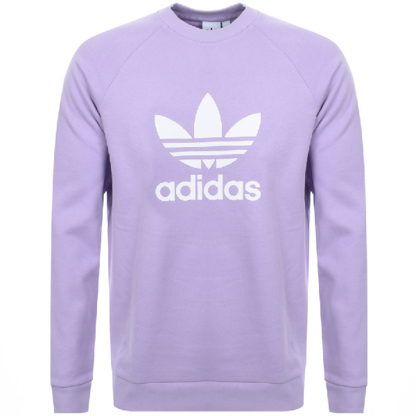 adidas purple crew neck