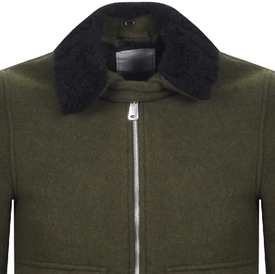 Shop Les Deux Planchett Bomber Jacket Green