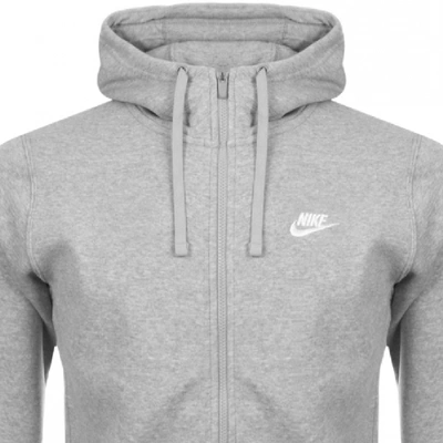 Shop Nike Full Zip Club Hoodie Grey