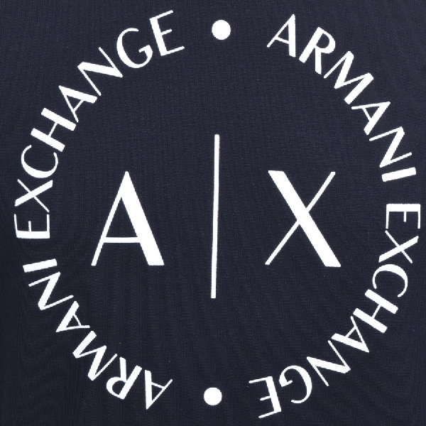 Armani Exchange Circle Logo Crew Sweatshirt In Navy Colour 1510 In Blue Modesens