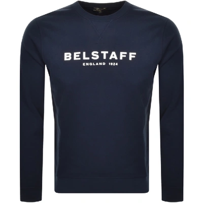 Shop Belstaff 1924 Crew Neck Sweatshirt Navy
