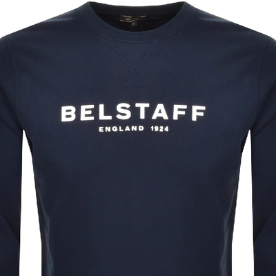 Shop Belstaff 1924 Crew Neck Sweatshirt Navy