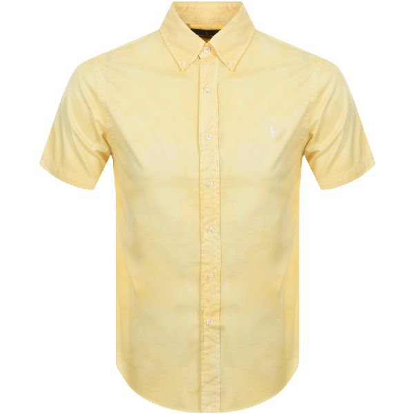 yellow polo button down