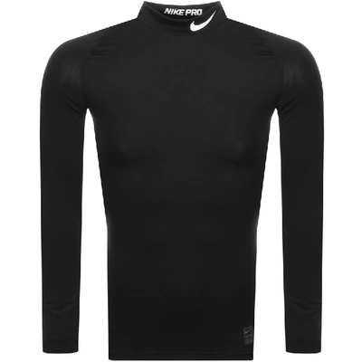 Shop Nike Training Compression Logo T Shirt Black