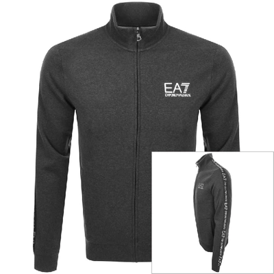Ea7 Emporio Armani Full Zip Logo Sweatshirt Grey | ModeSens