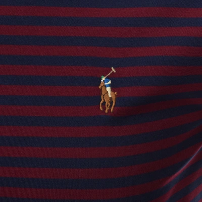 Shop Ralph Lauren Short Sleeved Polo T Shirt Burgundy In Burgandy