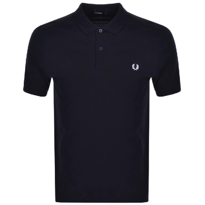 Shop Fred Perry Plain Polo T Shirt Navy