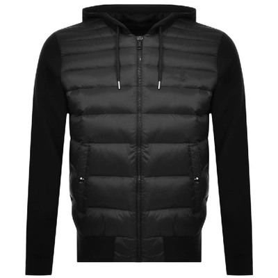 Shop Ralph Lauren Hooded Down Jacket Black