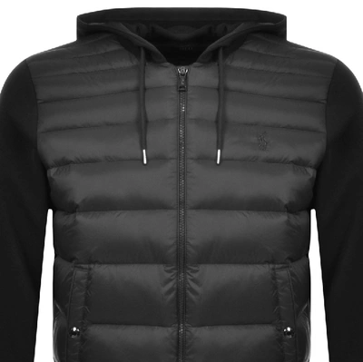 Shop Ralph Lauren Hooded Down Jacket Black