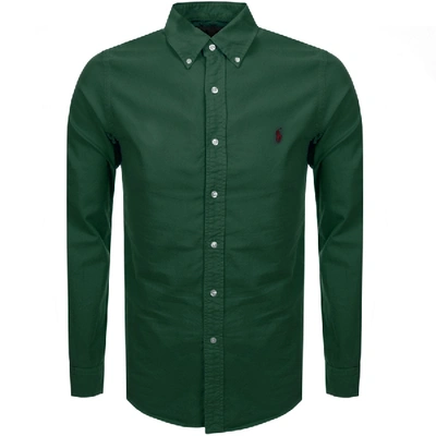 Shop Ralph Lauren Long Sleeved Oxford Shirt Green