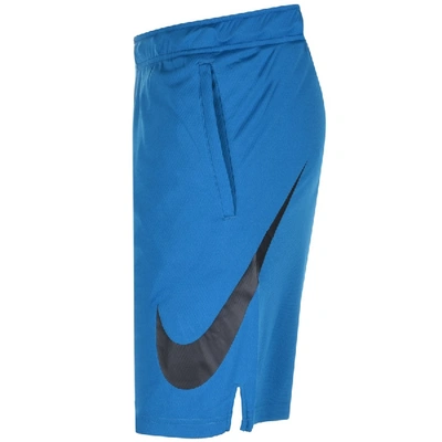 Shop Nike Training Logo Shorts Blue