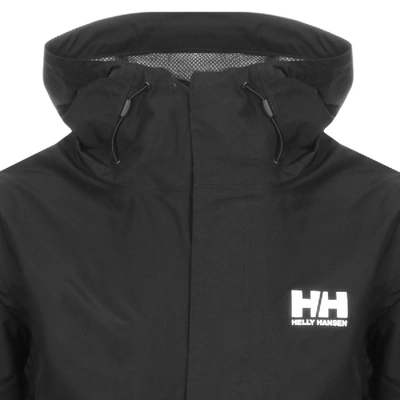 Shop Helly Hansen Hooded Seven J Jacket Black