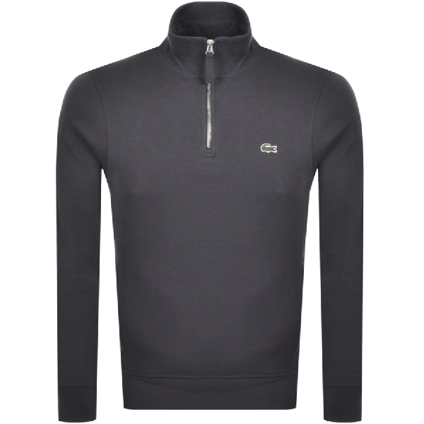 lacoste grey half zip