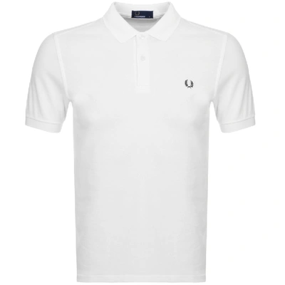 Shop Fred Perry Plain Polo T Shirt White