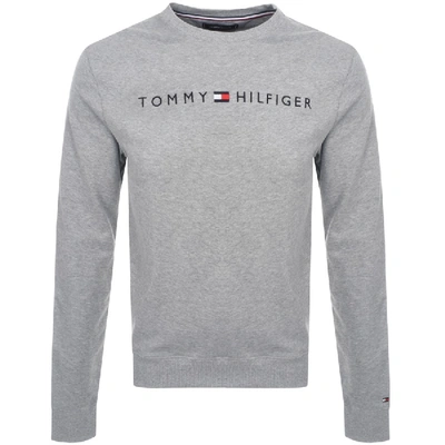 Shop Tommy Hilfiger Lounge Logo Sweatshirt Grey