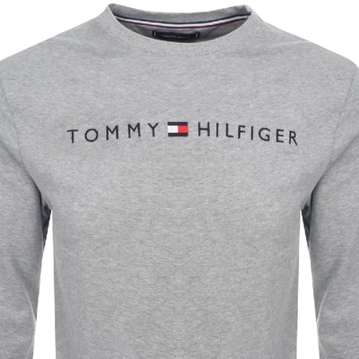 Shop Tommy Hilfiger Lounge Logo Sweatshirt Grey