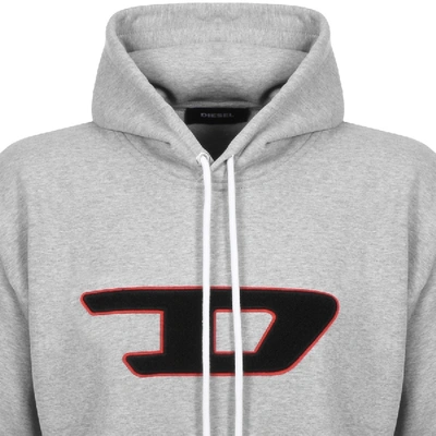 Shop Diesel Division D Logo Hoodie Grey