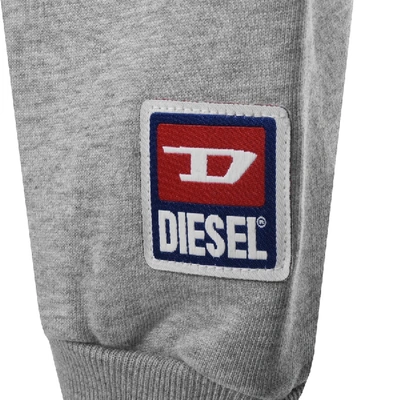 Shop Diesel Division D Logo Hoodie Grey