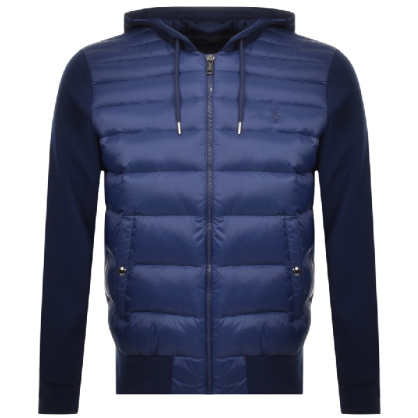 ralph lauren hooded down jacket navy