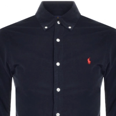 Shop Ralph Lauren Long Sleeved Corduroy Shirt Navy