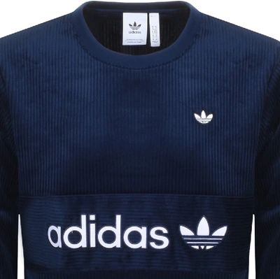 Adidas Originals Samstag Corduroy Sweatshirt In Blue | ModeSens
