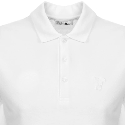 Shop Versace Medusa Polo T Shirt White
