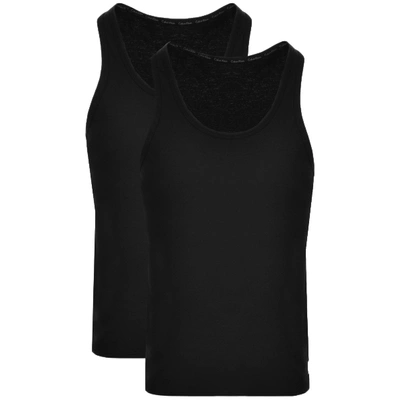 Shop Calvin Klein 2 Pack Vest T Shirts Black