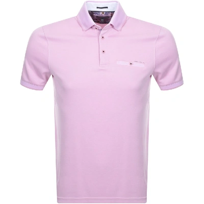 Shop Ted Baker Frog Polo T Shirt Pink