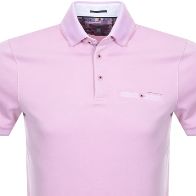 Shop Ted Baker Frog Polo T Shirt Pink