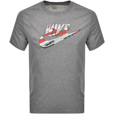 Shop Nike Crew Neck Logo T Shirt Grey