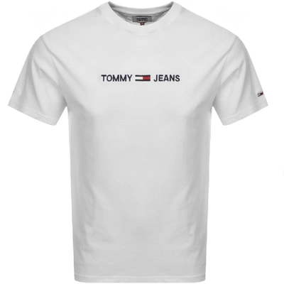Shop Tommy Jeans Logo T Shirt White