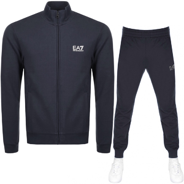 ea7 tracksuit navy blue