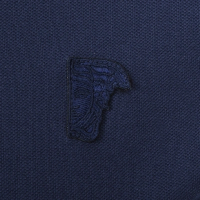 Shop Versace Medusa Polo T Shirt Blue