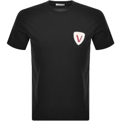 Shop Versace Logo T Shirt Black