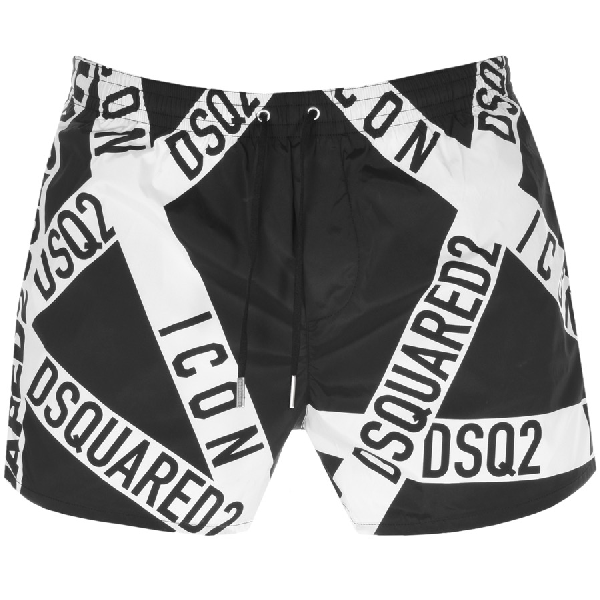 black dsquared shorts