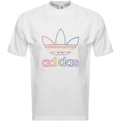 Adidas Originals Adidas Men's Originals Trefoil Pride T-shirt In White |  ModeSens