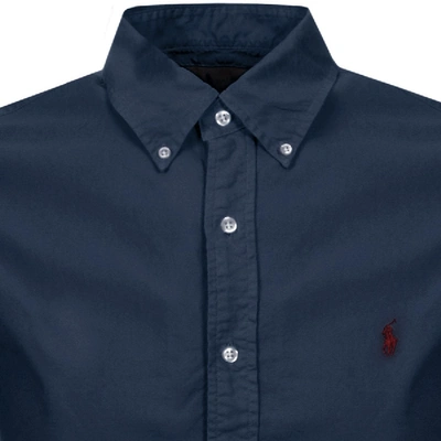 Shop Ralph Lauren Long Sleeved Oxford Shirt Navy