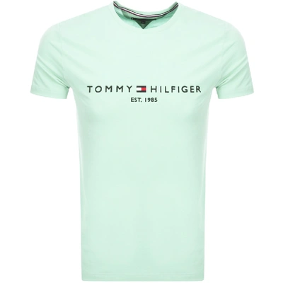 Shop Tommy Hilfiger Logo T Shirt Green