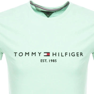 Shop Tommy Hilfiger Logo T Shirt Green