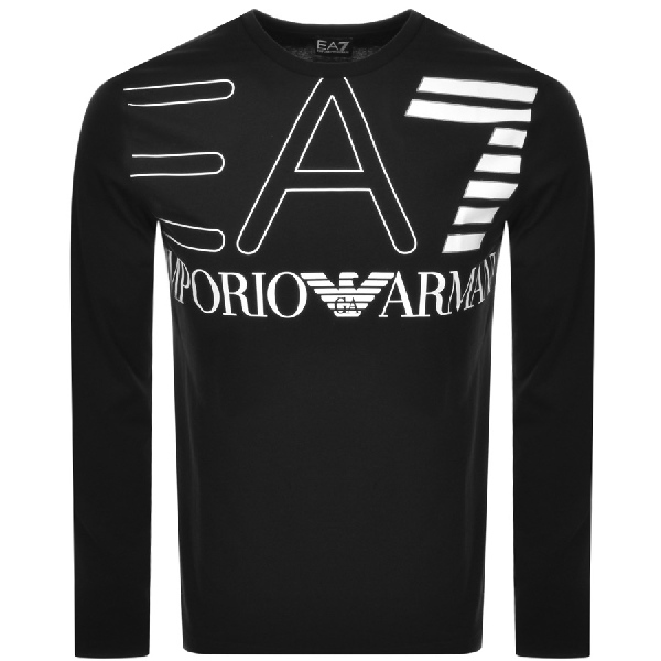armani black long sleeve shirt