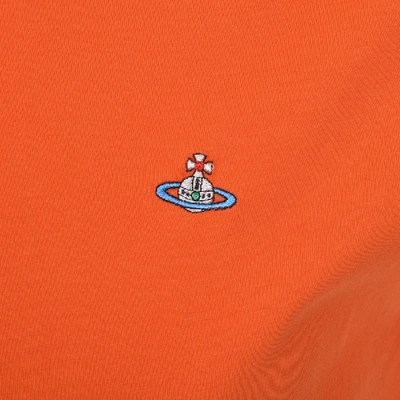 Shop Vivienne Westwood Small Orb Logo T Shirt Orange
