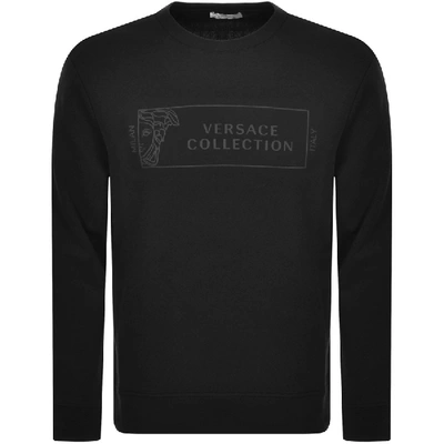 Shop Versace Crew Neck Sweatshirt Black