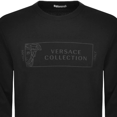 Shop Versace Crew Neck Sweatshirt Black