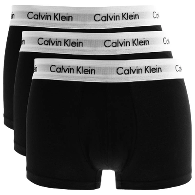 Shop Calvin Klein Underwear 3 Pack Boxer Trunks Black