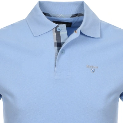 Shop Barbour Pique Polo T Shirt Blue