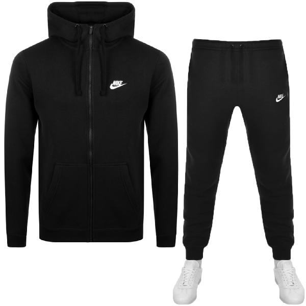 black nike cotton tracksuit